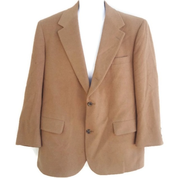 Brooks Brothers Blazer Pure Camel Hair Vintage Moth Holes Union 42R Suits Blazers